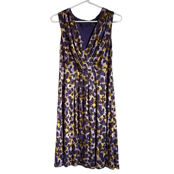 𝅺Boden Limited Edition Evie Purple Watercolor Dot Dress Silk Blend Preppy Sz 6 - Picture 1 of 9